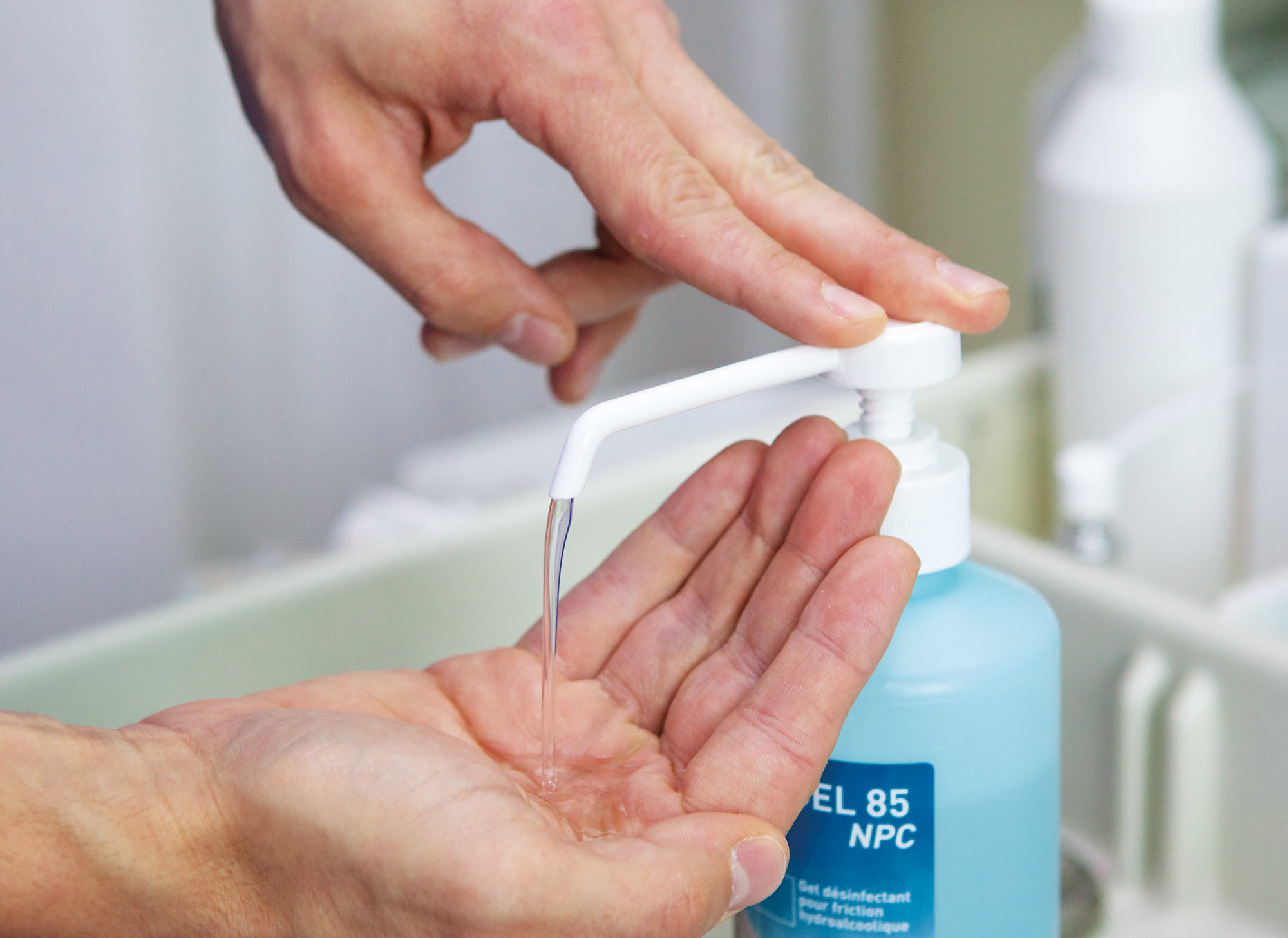 Stand Savez vous utiliser les solutions hydroalcooliques? Testez