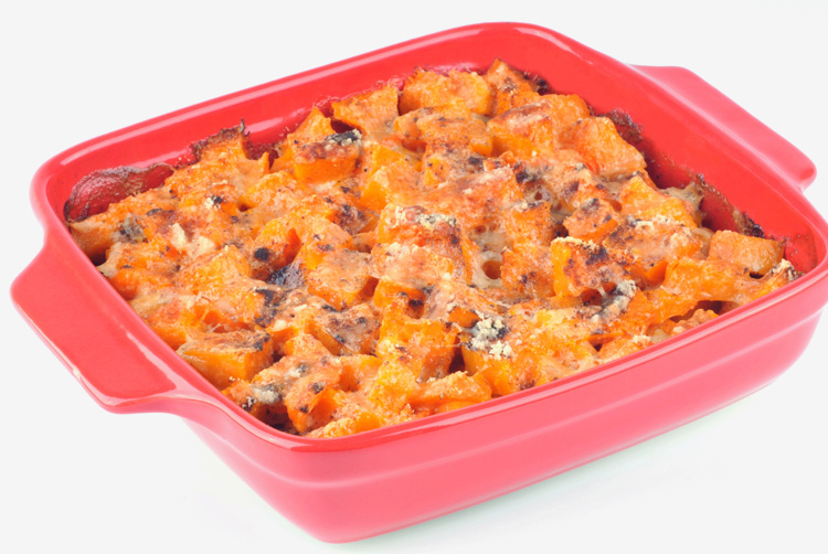 Courge au four gratinée au parmesan
