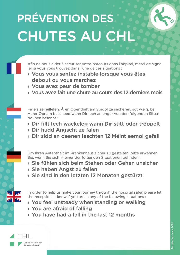 Affiche : Prévention des chutes