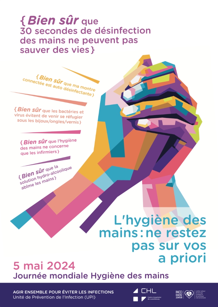 Affiche hygiène des mains 2024