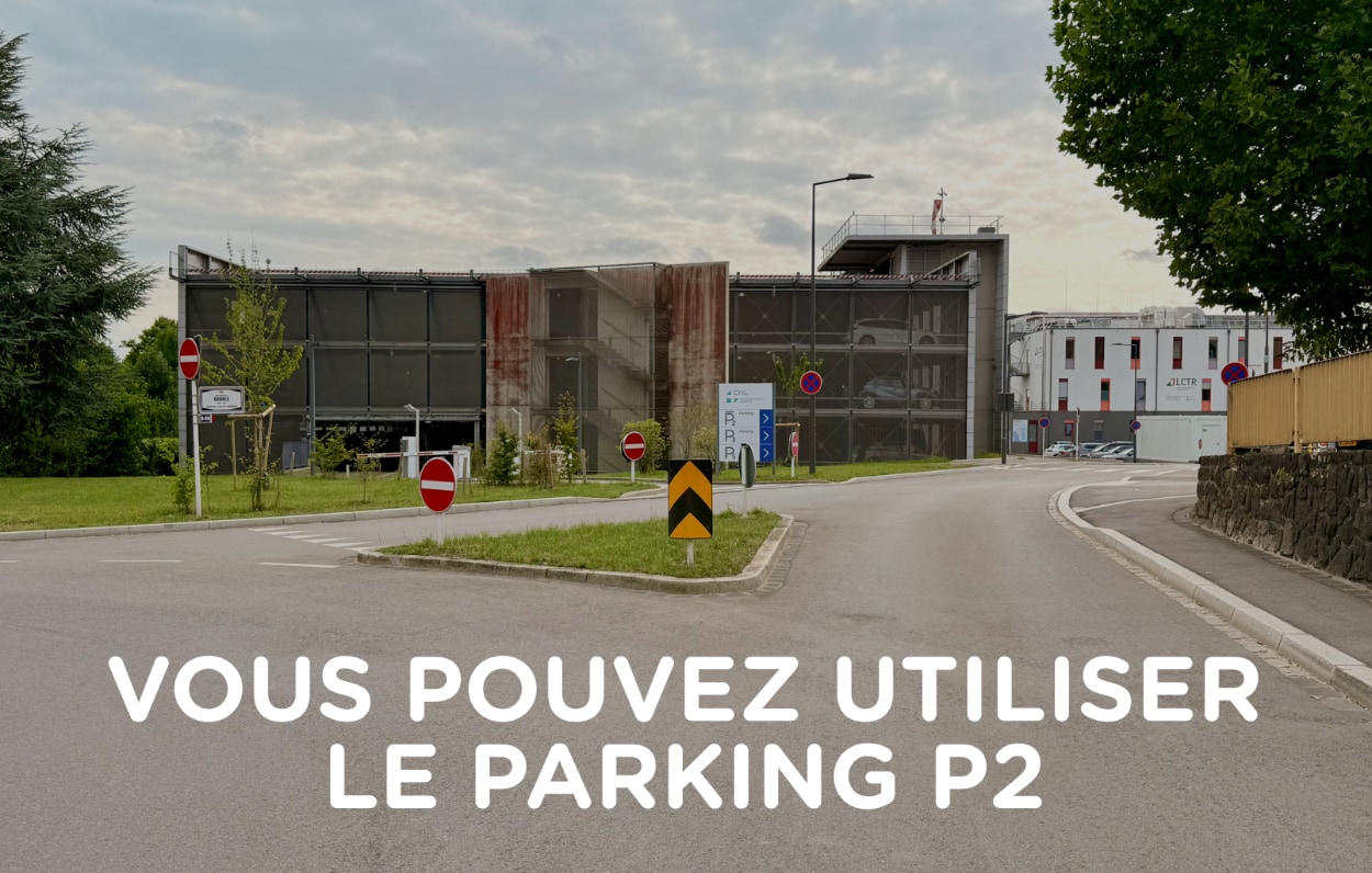 Vue sur le parking P2